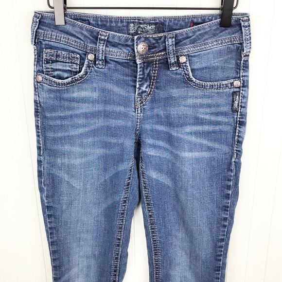 Silver Jeans Aiko Mid Boot Super Stretch Denim Jeans Women's Size W27 L31 - Picture 3 of 13